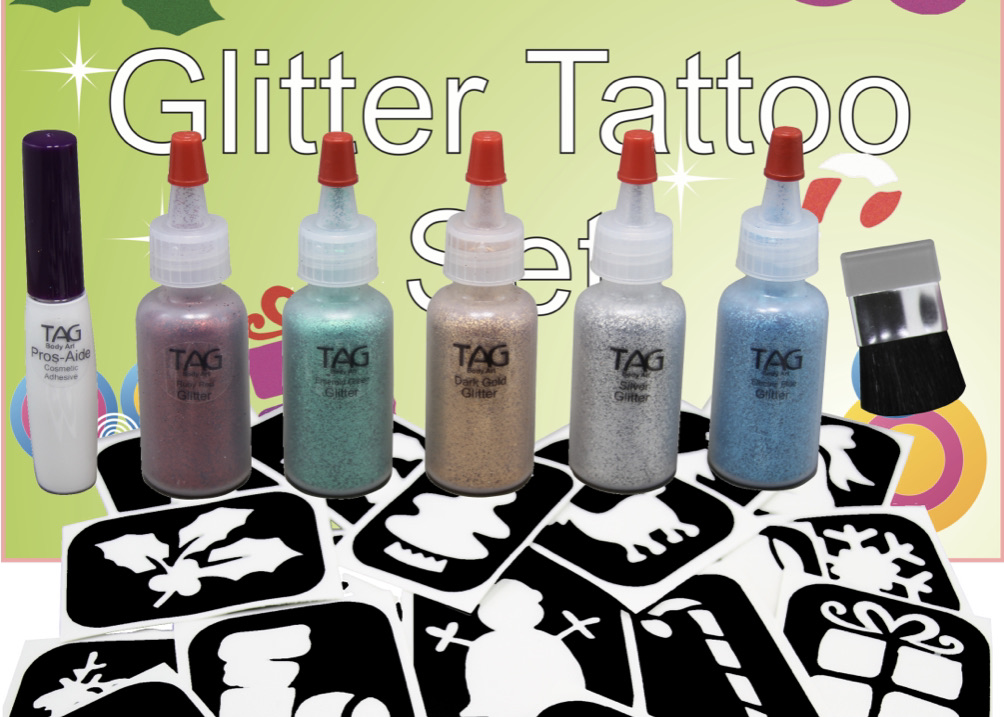 Glitter Tattoo Kit - Christmas