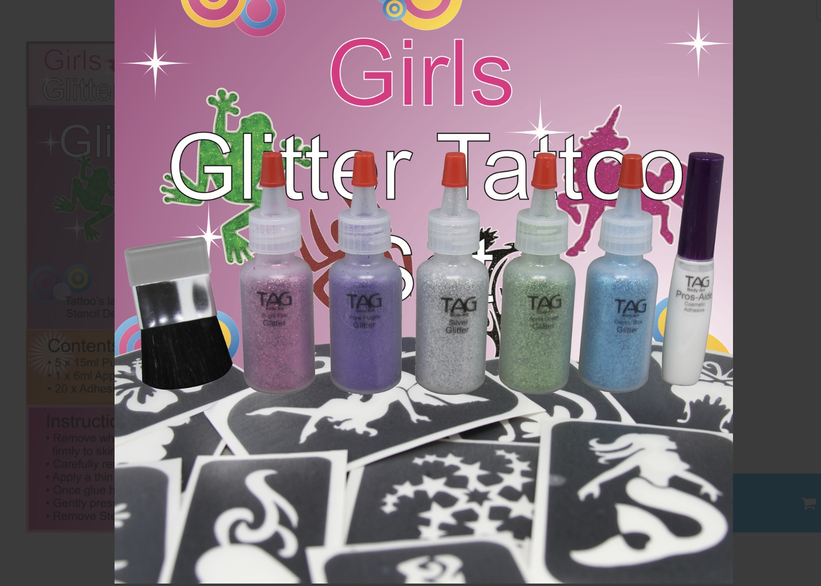 Glitter Tattoo Kit - Girls