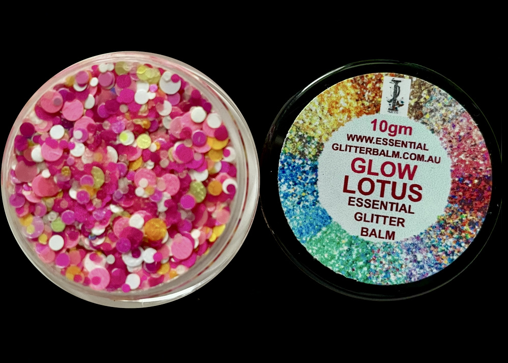 Essential Glitter Balm - UV Glow Lotus 10gm