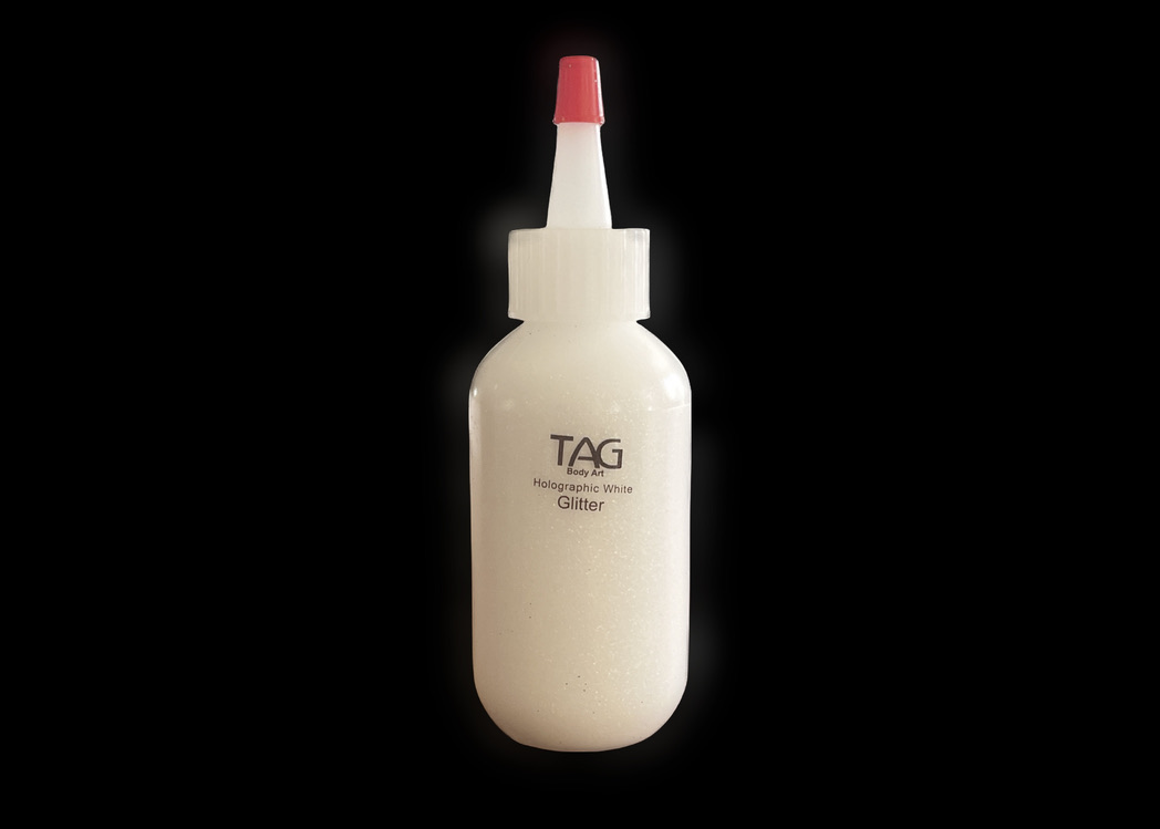 TAG Body Art Glitter - Holographic White 60ml Poof Bottle